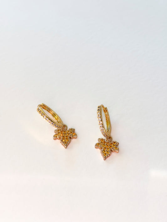 Autumn Leaves Huggies | Gold Orange Fall Hues
