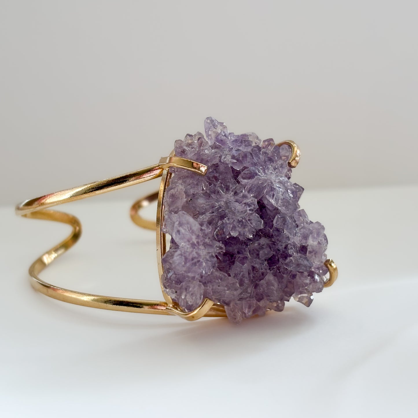 Amethyst Adjustable Cuff — Bracelet