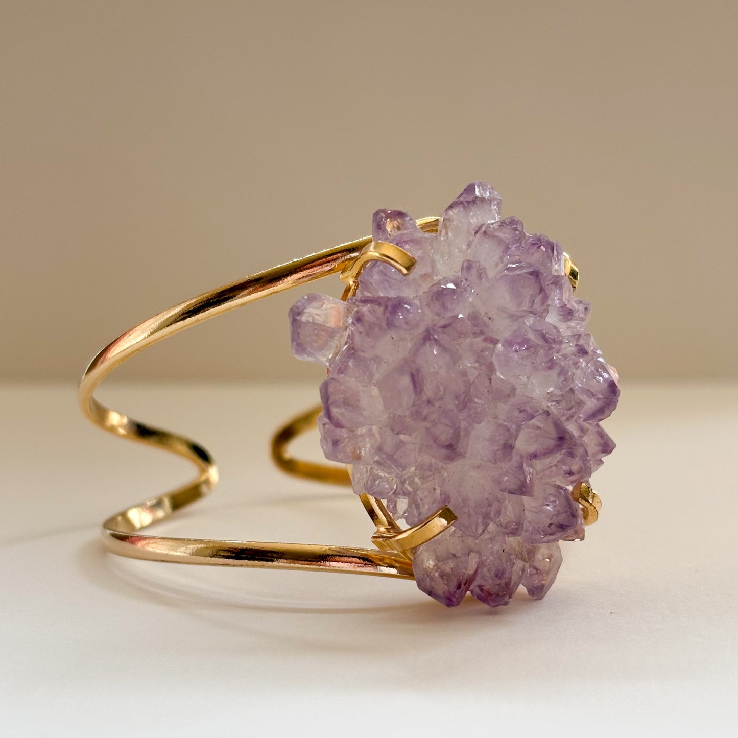 Amethyst Adjustable Cuff — Bracelet