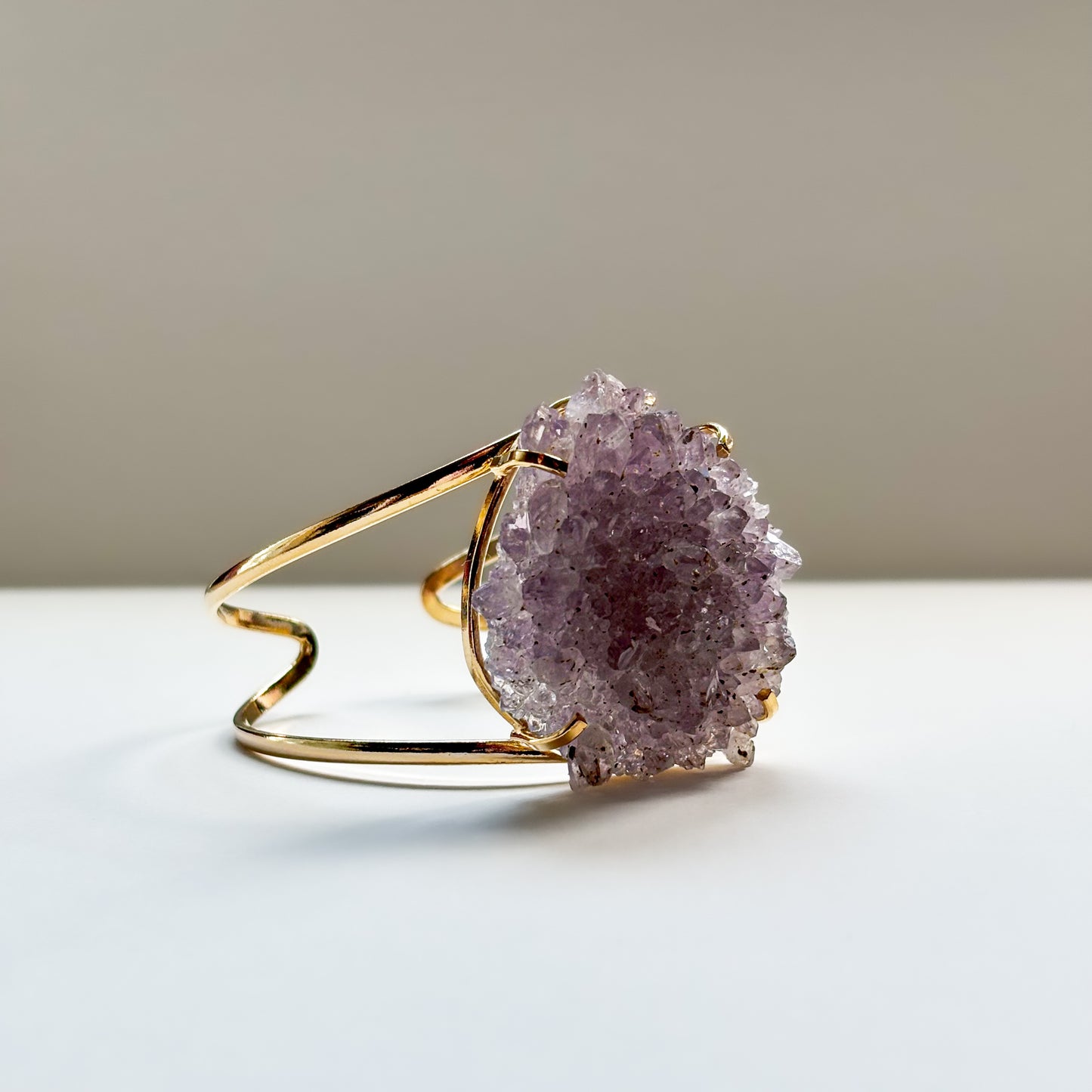 Amethyst Adjustable Cuff — Bracelet