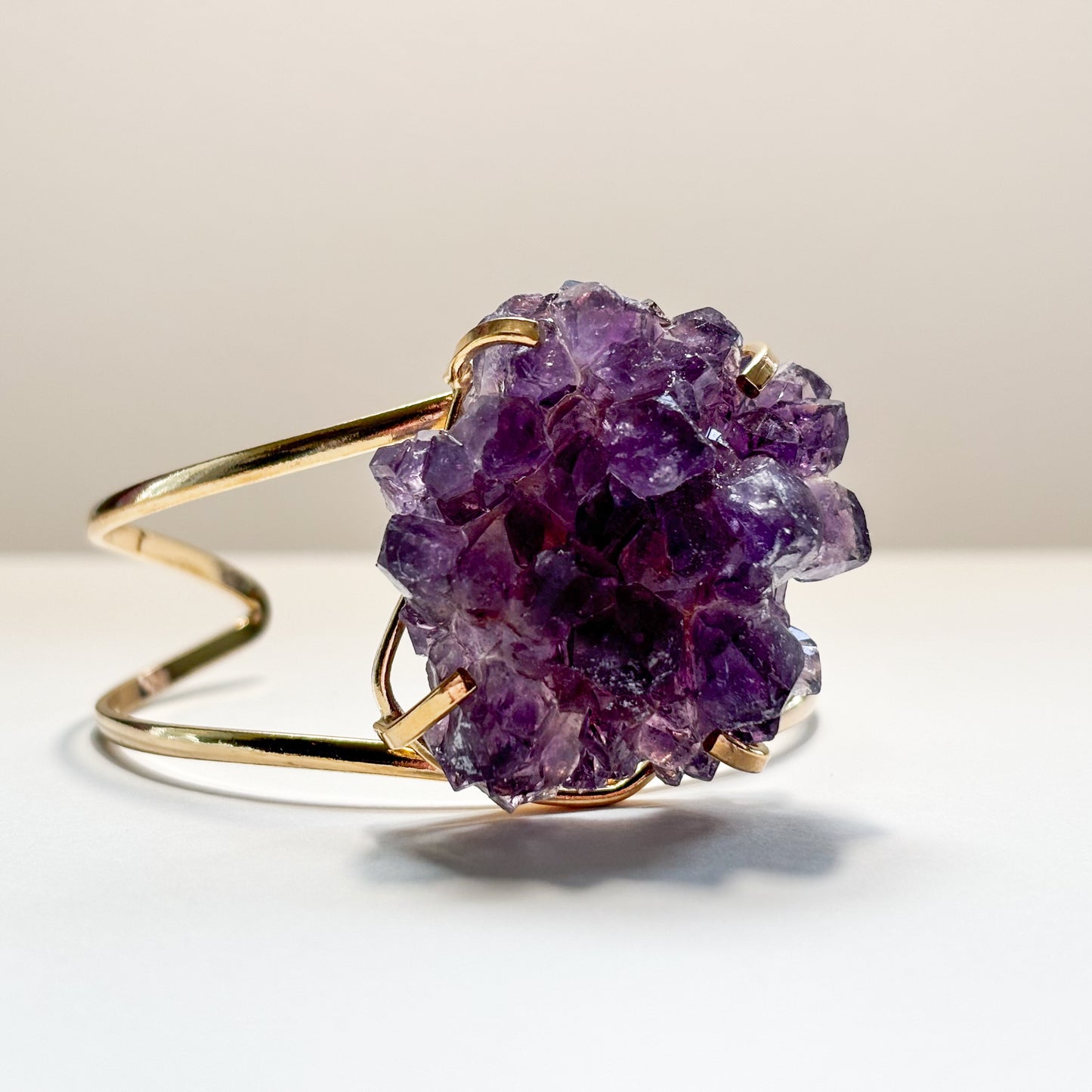 Amethyst Adjustable Cuff — Bracelet