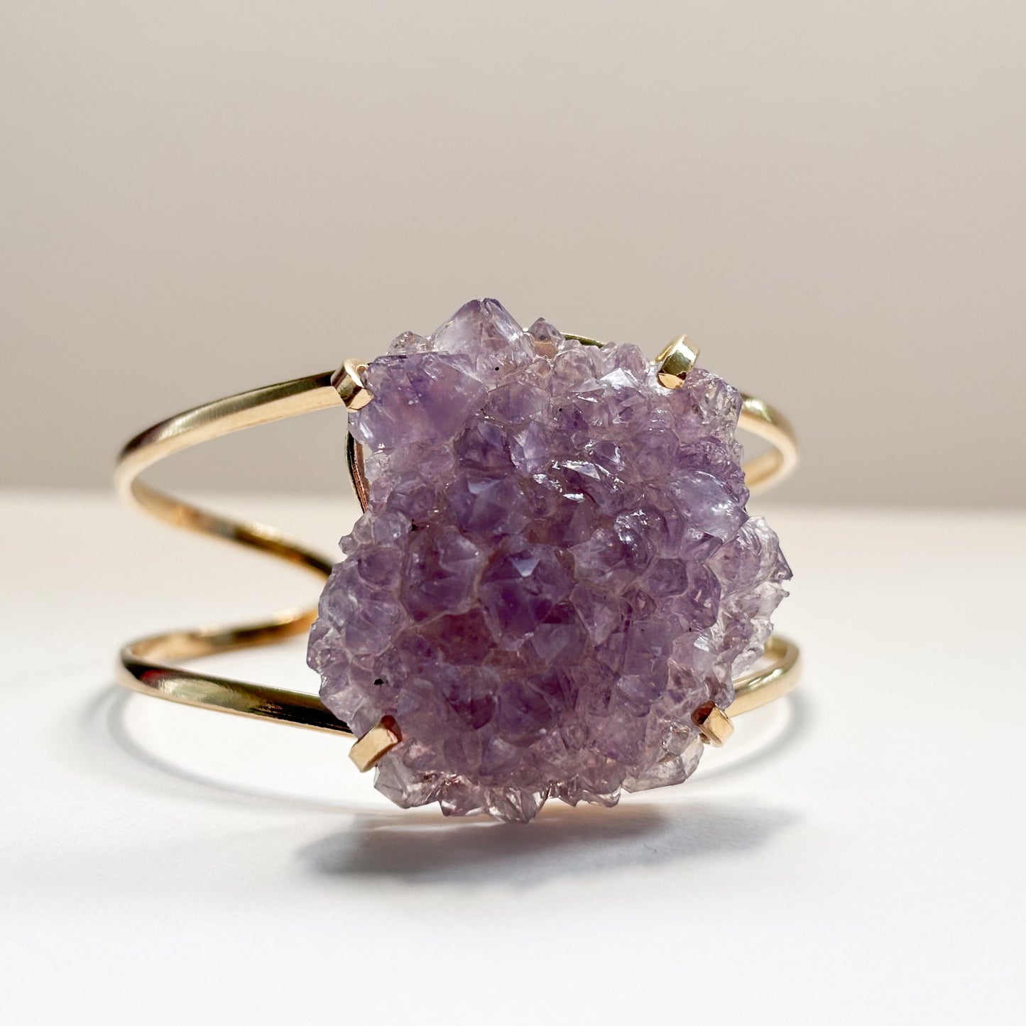 Amethyst Adjustable Cuff — Bracelet