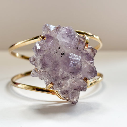 Amethyst Adjustable Cuff — Bracelet